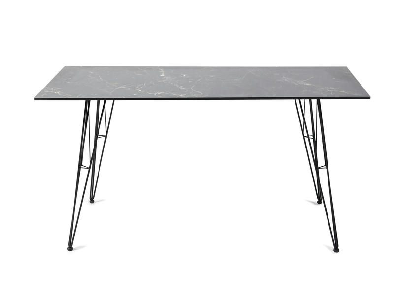 Руссо обеденный стол из HPL 150х80см, цвет черный мрамор