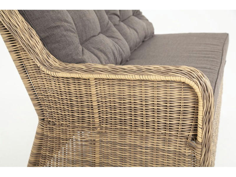 Бергамо плетеный правый модуль дивана, цвет соломенный