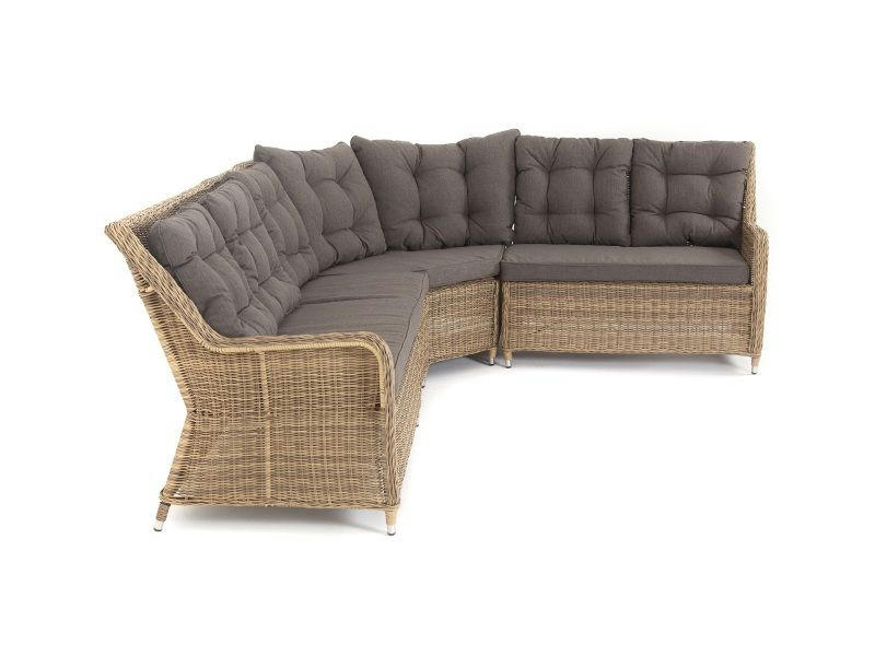 Бергамо модульный диван из ротанга, цвет соломенный