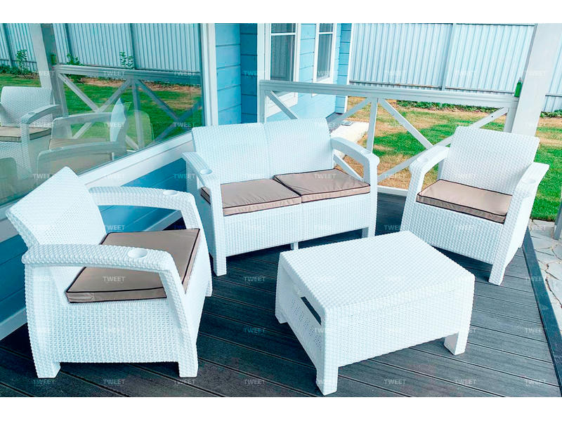 Комплект уличной мебели TWEET Terrace Set цвет белый