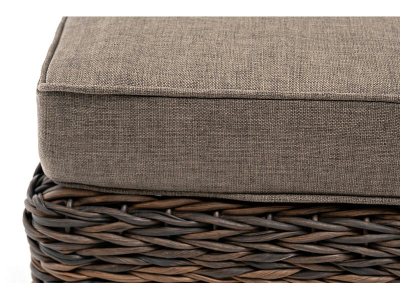 Лунго плетеная оттоманка с подушкой (гиацинт), цвет коричневый