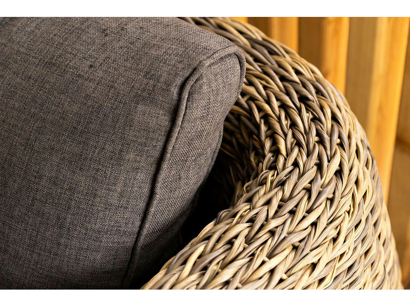 Кальяри диван из искусственного ротанга (гиацинт) трехместный, цвет соломенный