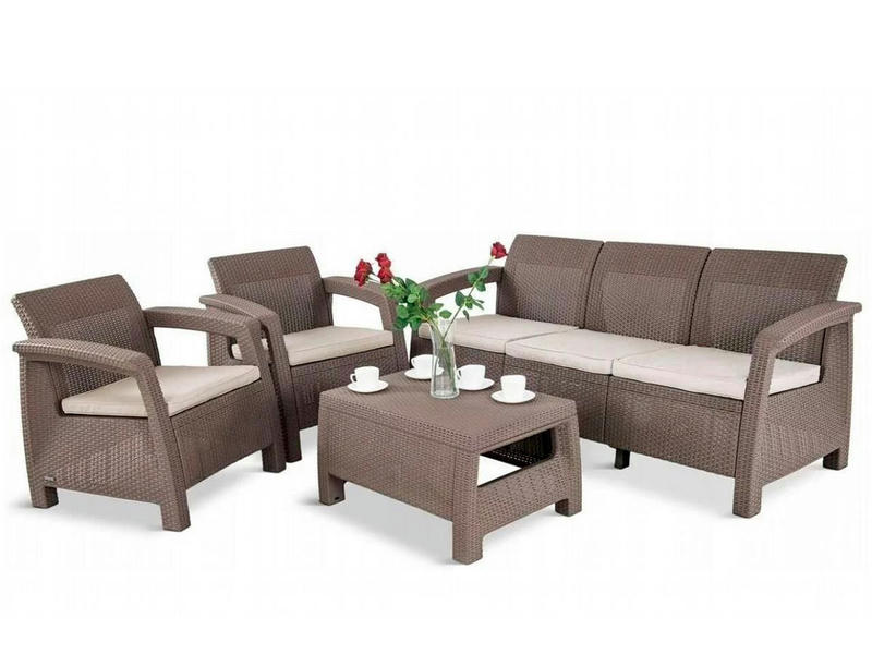 Комплект мебели Corfu Triple Set цвет капучино