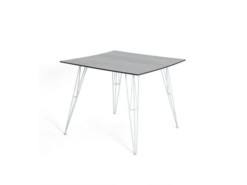 Руссо обеденный стол из HPL квадратный 90х90см, цвет светло-серый