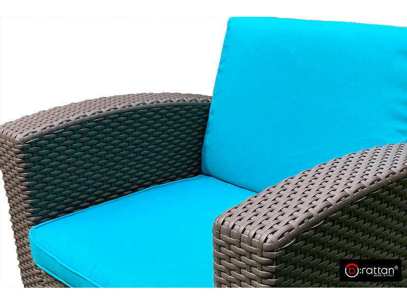 Комплект чехлов на подушки для мебели Rattan Premium, нео изумруд