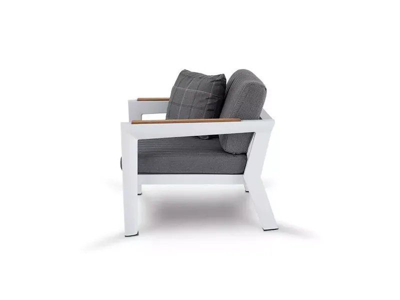Кресло садовое Фореста из алюминия с подушками цвет белый