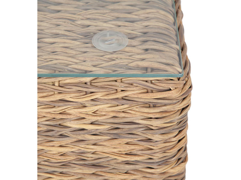 Лунго журнальный столик плетеный (гиацинт), цвет соломенный