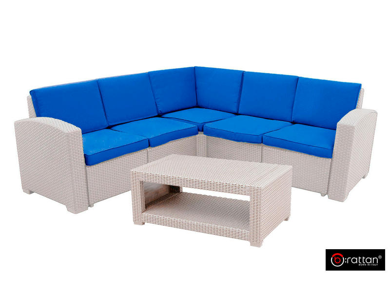 Комплект мебели Rattan Premium Corner цвет серый