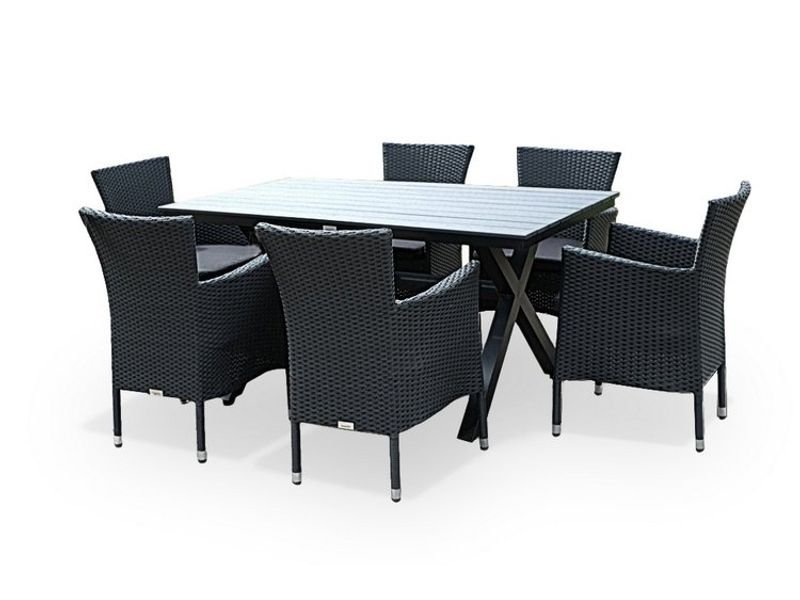 Алюминиевый стол AROMA 150 см черный