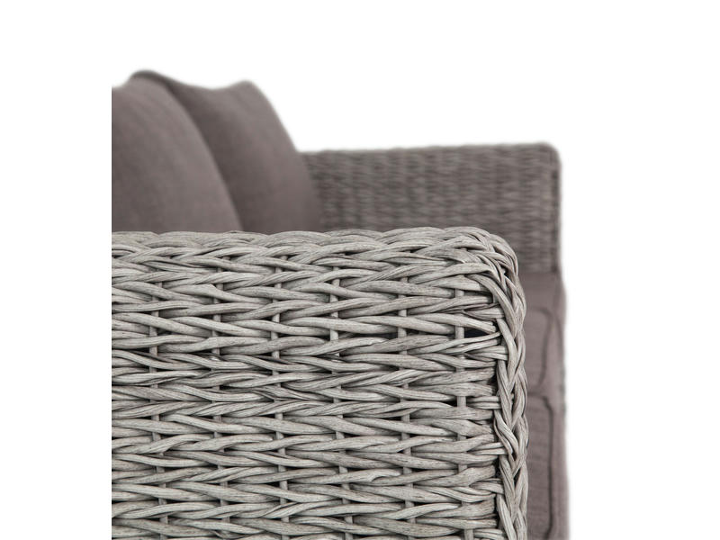 Кальяри диван из искусственного ротанга (гиацинт) трехместный, цвет серый