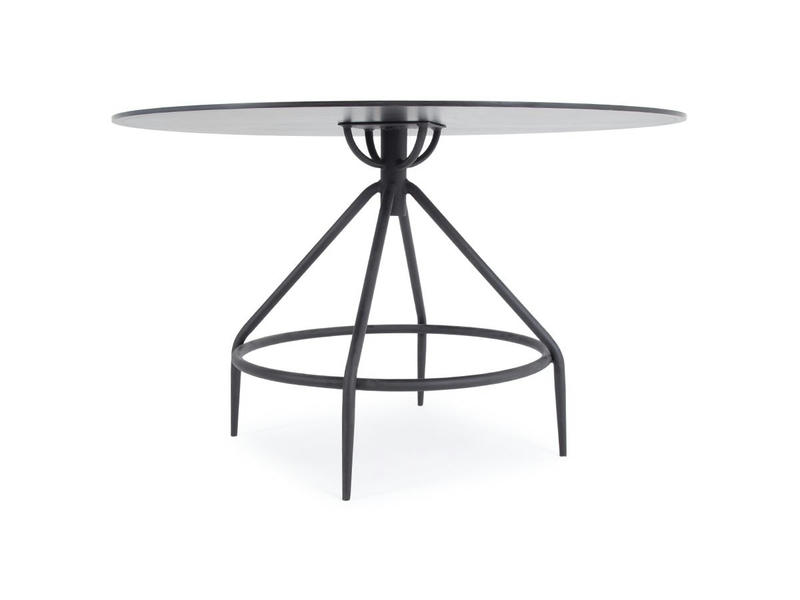Ницца обеденный стол из HPL круглый Ø100см, цвет серый гранит