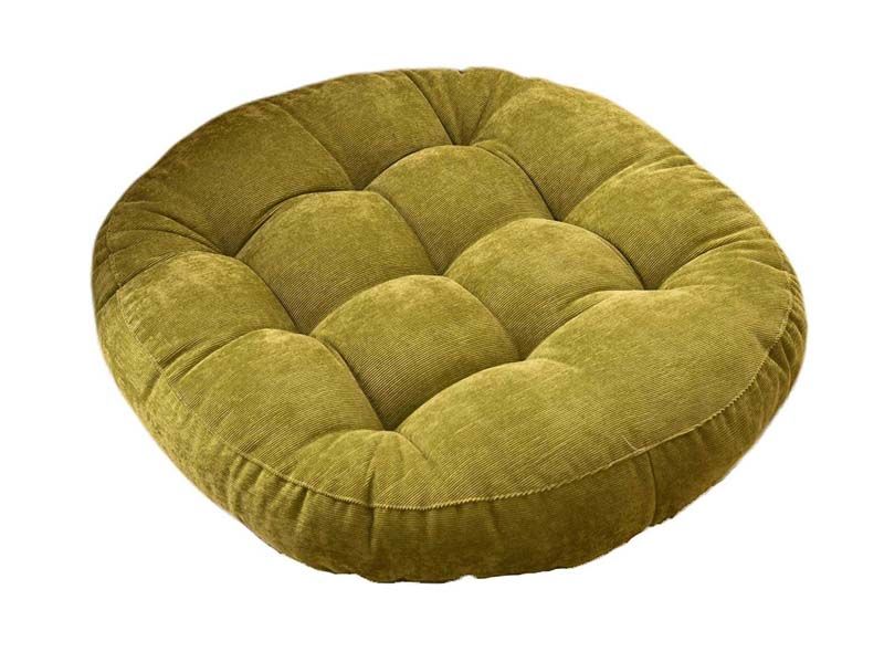 Подушка для кресла, напольная подушка, круглая цвет горчичный