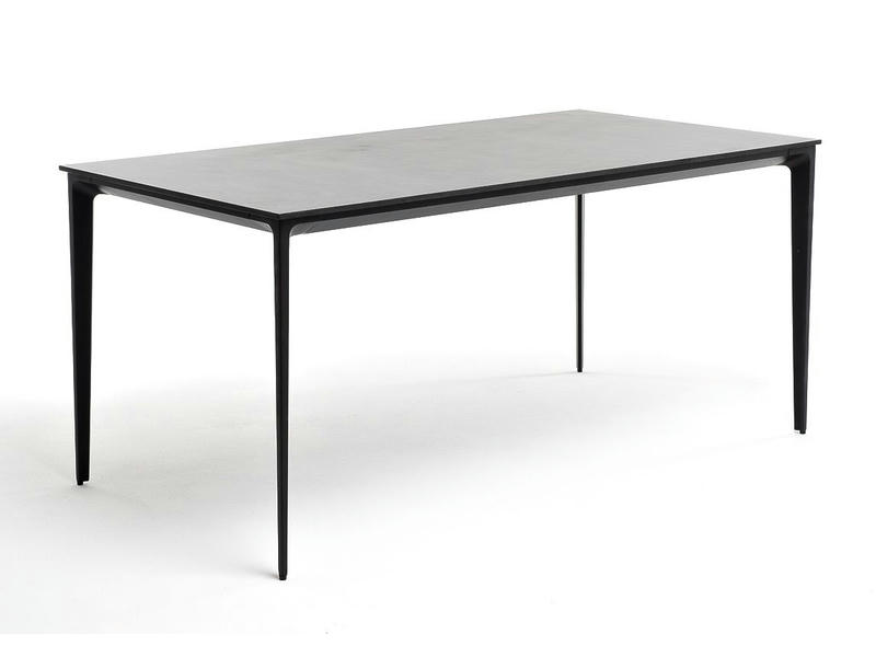 Малага обеденный стол из HPL 140х80см, цвет серый гранит, каркас черный