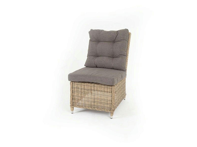 Бергамо плетеный центральный модуль дивана, цвет соломенный