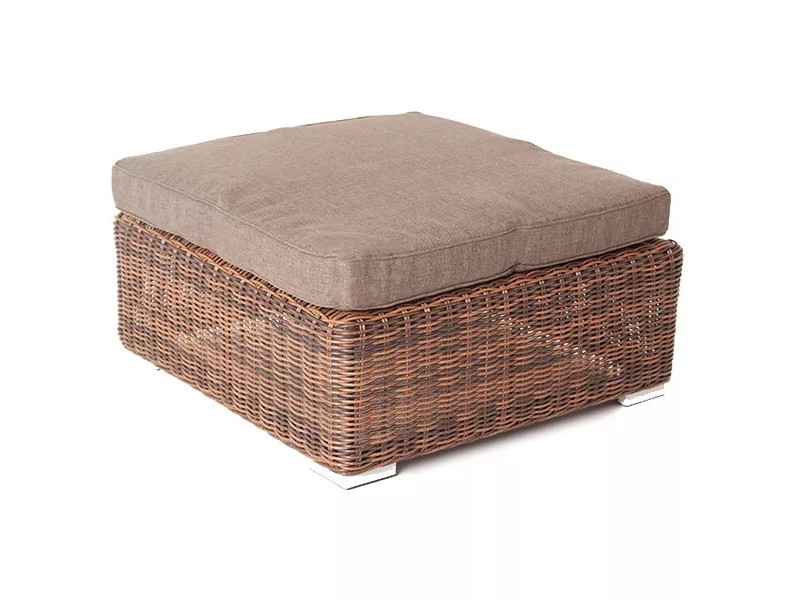 Лунго плетенная оттоманка с подушкой, цвет коричневый