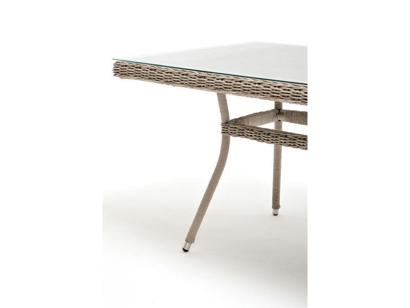 Латте плетеный стол из искусственного ротанга 200х90см, цвет бежевый