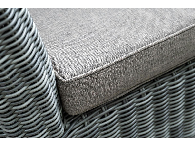 Капучино диван из искусственного ротанга двухместный, цвет графит