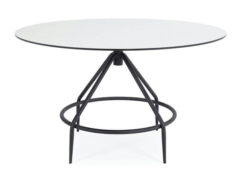 Ницца обеденный стол из HPL круглый Ø100см, цвет молочный