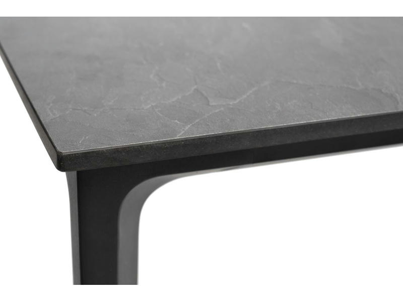 Малага обеденный стол из HPL 160х80см, цвет серый гранит, каркас черный