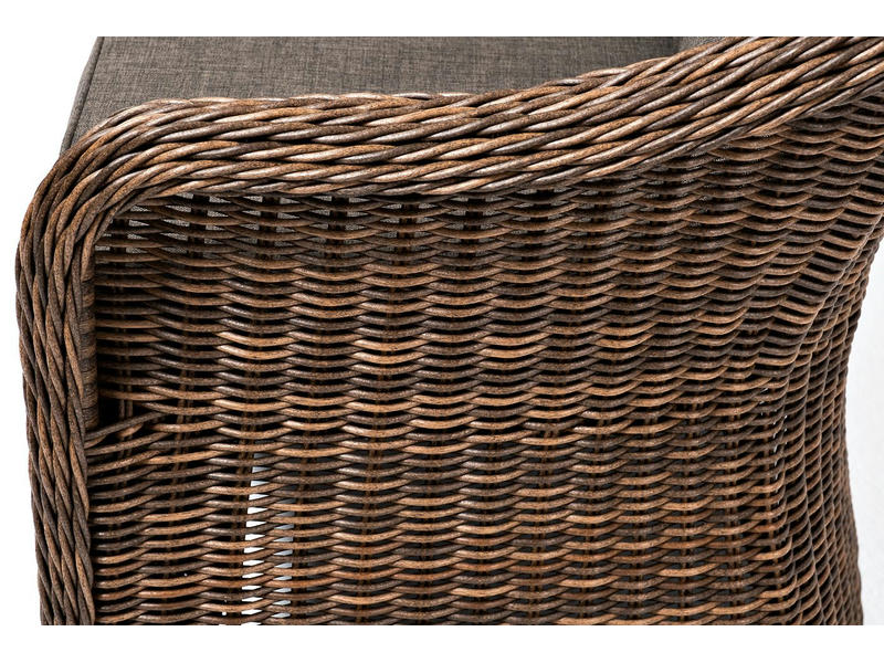 Равенна диван двухместный плетенный из ротанга, цвет коричневый