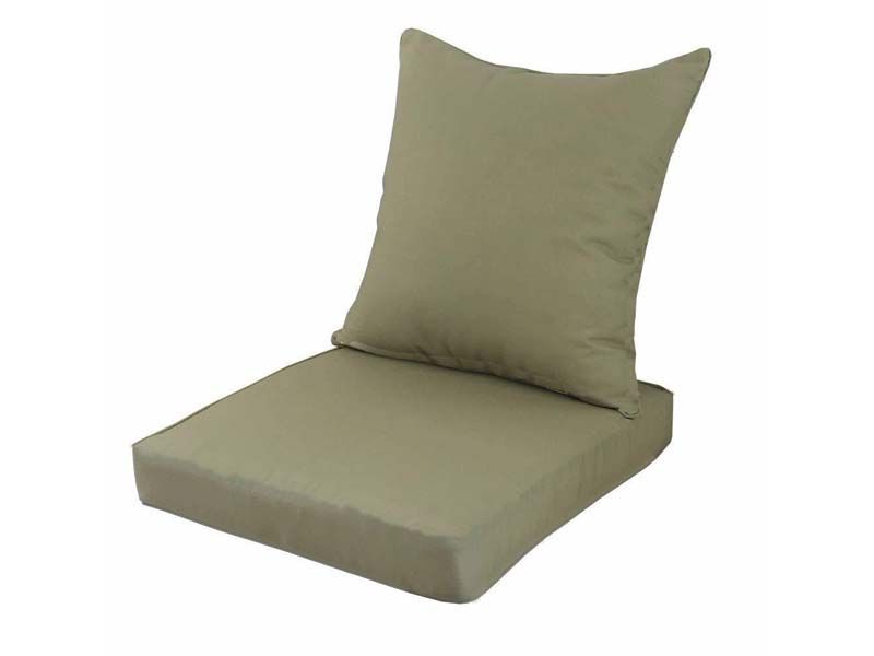 Подушка для мебели из водоотталкивающей ткани цвет серый