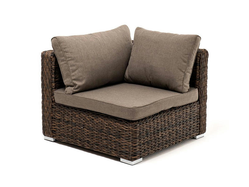 Лунго модуль диванный угловой с подушками, цвет коричневый (гиацинт)