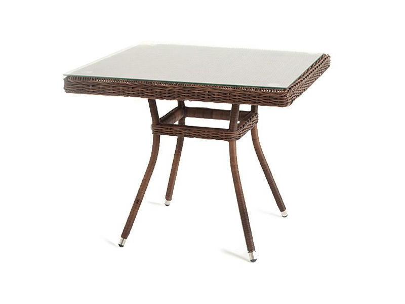 Айриш стол плетеный из искусственного ротанга, цвет коричневый