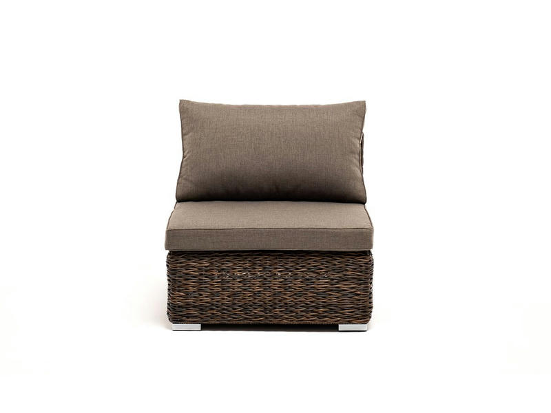 Лунго модуль диванный прямой с подушками, цвет коричневый (гиацинт)