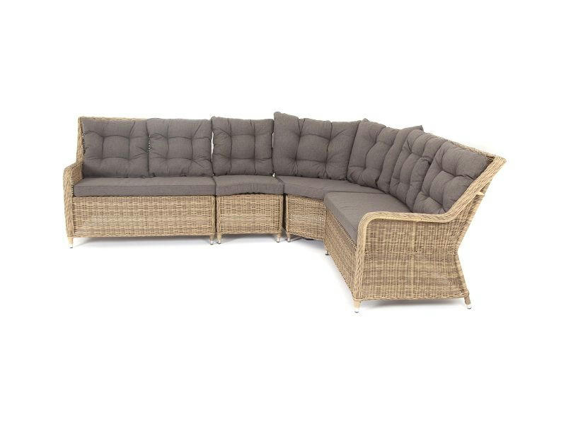 Бергамо модульный диван из ротанга, цвет соломенный