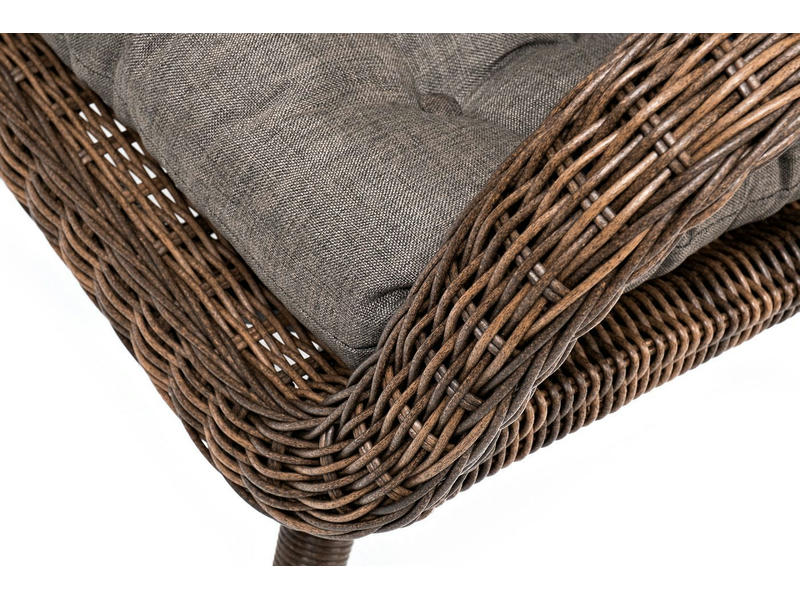 Толедо кресло плетеное с подушками, цвет коричневый