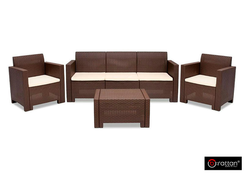Комплект мебели NEBRASKA 3 Set (диван, 2 кресла и стол) цвет венге