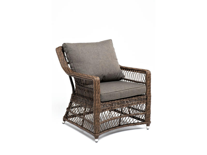 Гранд Латте кресло из искусственного ротанга, цвет коричневый