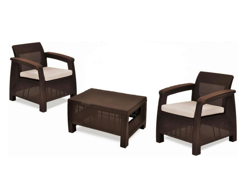 Комплект мебели Corfu Russia Weekend Set (Balcony) цвет коричневый