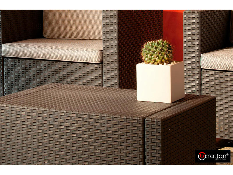 Комплект мебели NEBRASKA 3 Set (диван, 2 кресла и стол) цвет венге