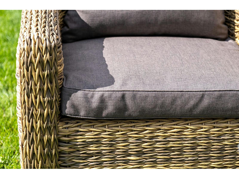 Кон Панна диван из искусственного ротанга (гиацинт) двухместный, цвет соломенный