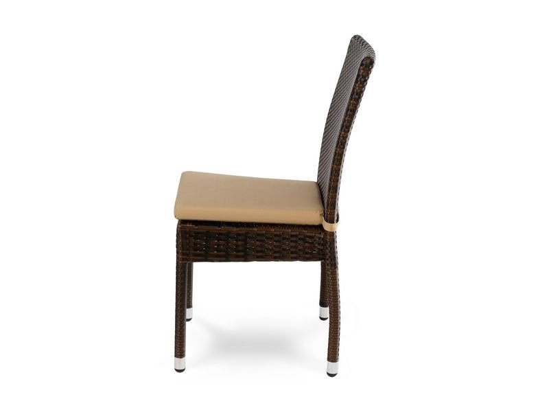 Плетеный стул MILANO банкетный цвет темно-коричневый