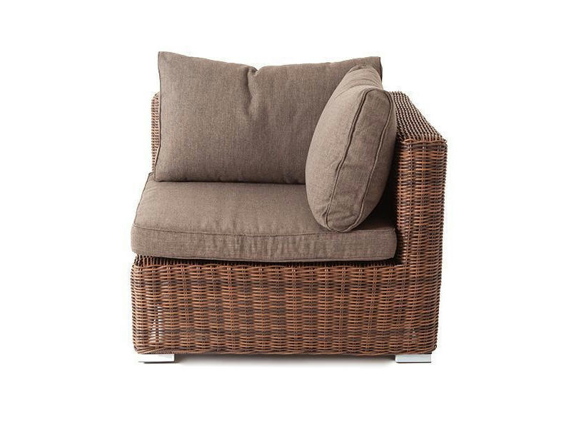 Лунго модуль диванный угловой с подушками, цвет коричневый