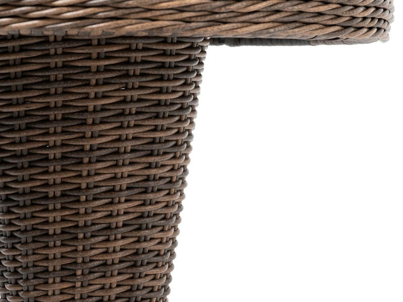 Леванте стол круглый из искусственного ротанга, цвет коричневый