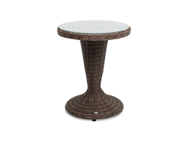 Леванте стол круглый из искусственного ротанга, цвет коричневый