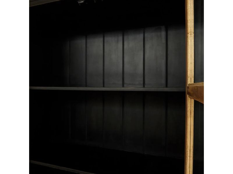 Шкаф книжный BLACK LABEL (mod. DA-2289) 110х41х211см цвет черный/натуральный