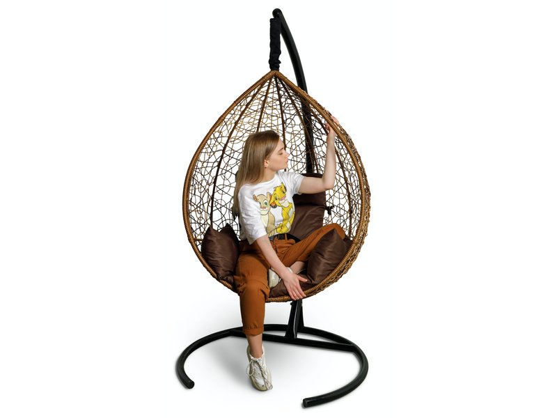 Подвесное кресло-кокон SEVILLA цвет горячий шоколад