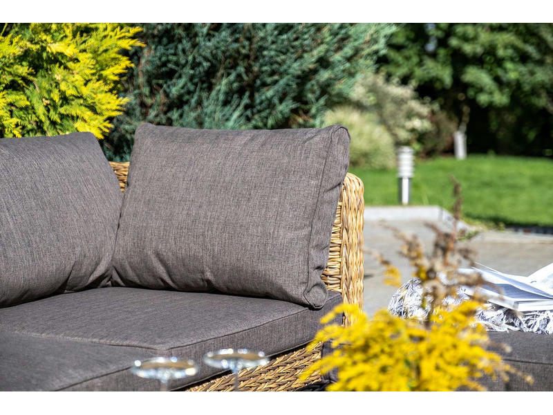 Лунго модуль диванный угловой с подушками, цвет соломенный (гиацинт)