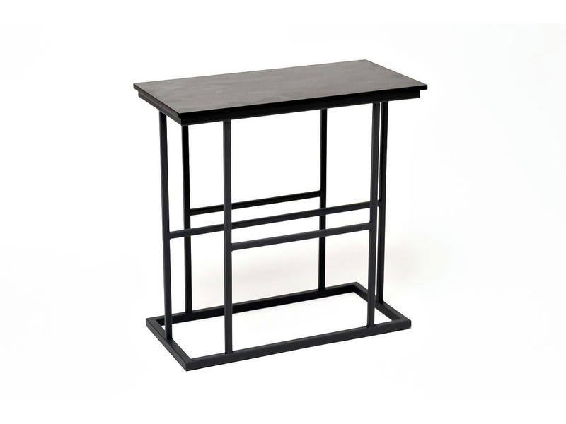 Комо интерьерный стол из HPL прямоугольный 60х30, H60, цвет серый гранит