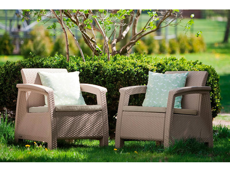 Комплект мебели Corfu Duo (2 кресла) цвет капучино