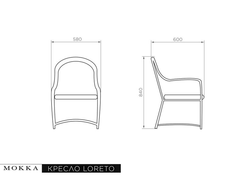 Комплект плетеной мебели МОККА LORETO (стол кофейный круглый, 2 кресла), Бронзовый