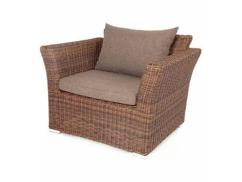 Капучино кресло из искусственного ротанга, цвет коричневый