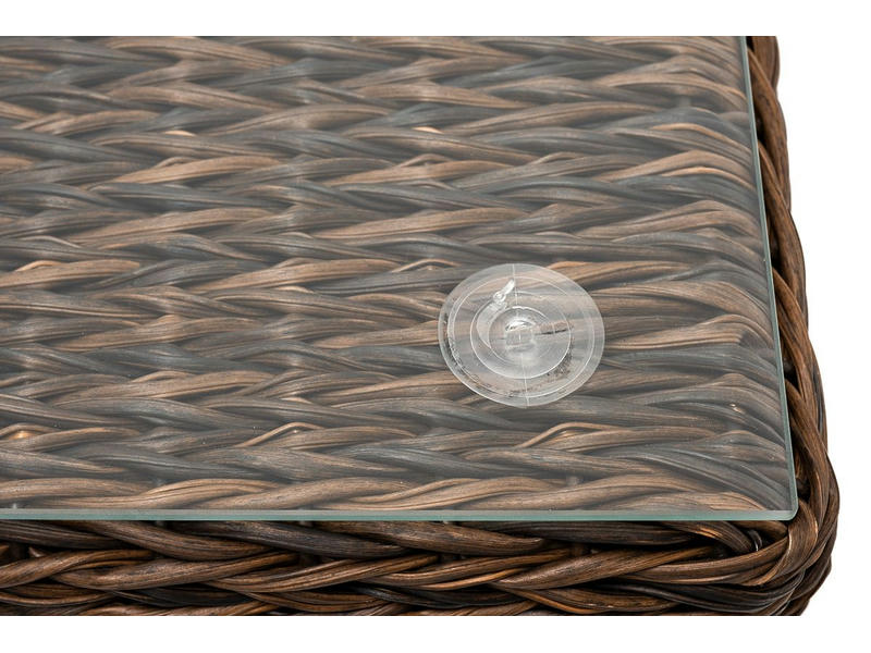 Лунго журнальный столик плетеный (гиацинт), цвет коричневый