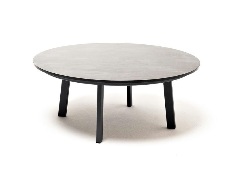 Альберто интерьерный стол из HPL круглый Ø80 H34, цвет серый гранит