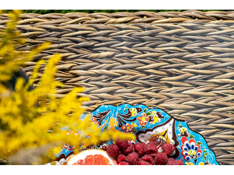 Кон Панна столик журнальный из искусственного ротанга (гиацинт), цвет соломенный