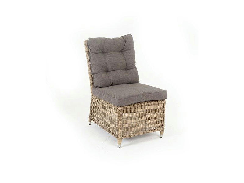 Бергамо плетеный центральный модуль дивана, цвет соломенный